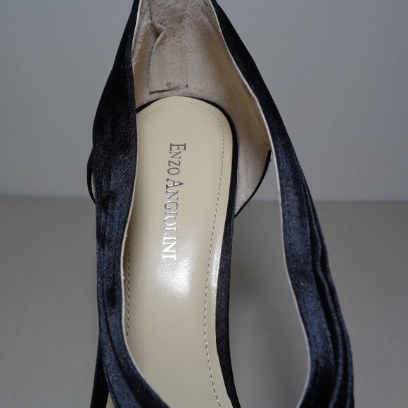 Enzo Angiolini Size 9.5 M / SLENDOR  / Black / Satin / Sandals New Women's Shoes - Picture 14 of 16